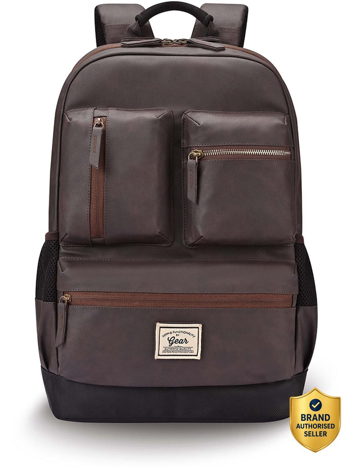 Image of Gear VINTAGE BOXY LEATHER LAPTOP BACKPACK 26 L Laptop Backpack