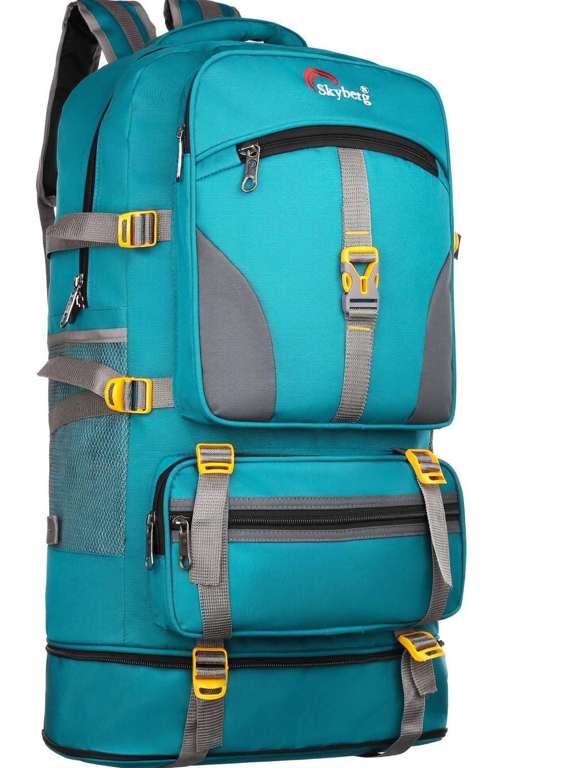 Skyberg 60 Litres Curve Water Resistant Rucksack For Hiking Trekking And Travel - Unisex 60 L Backpack