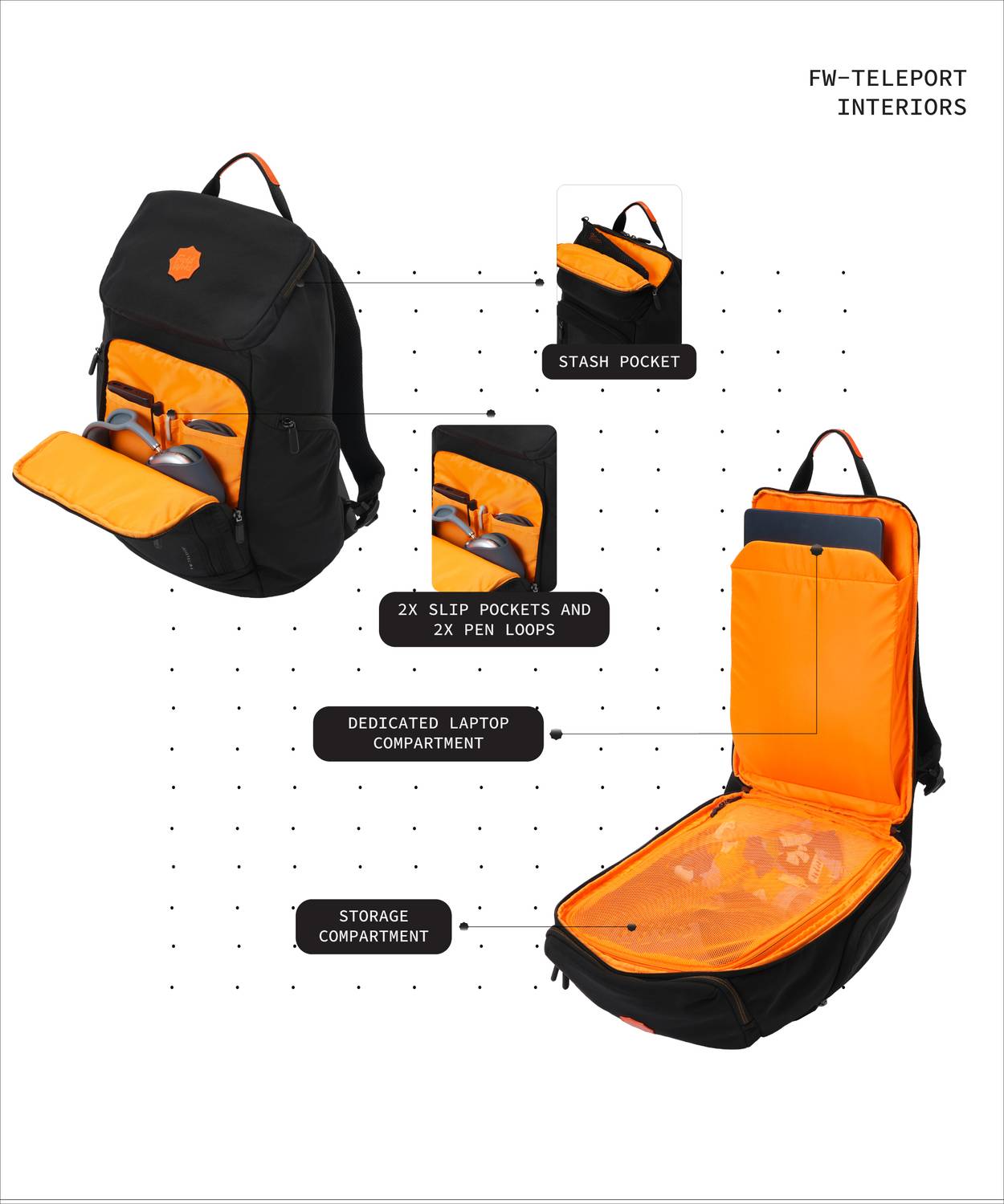 Fieldwrks Teleport 35L Black Trolley Backpack - Image 5