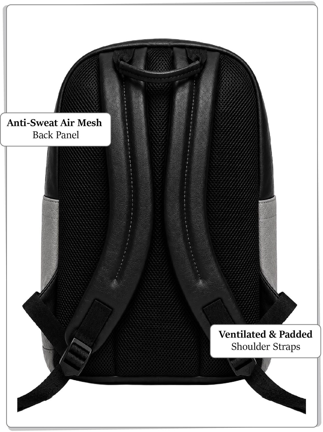 Image of FUR JADEN 15.6 Inch Faux Leather with multiple pocket 25 L Laptop Backpack