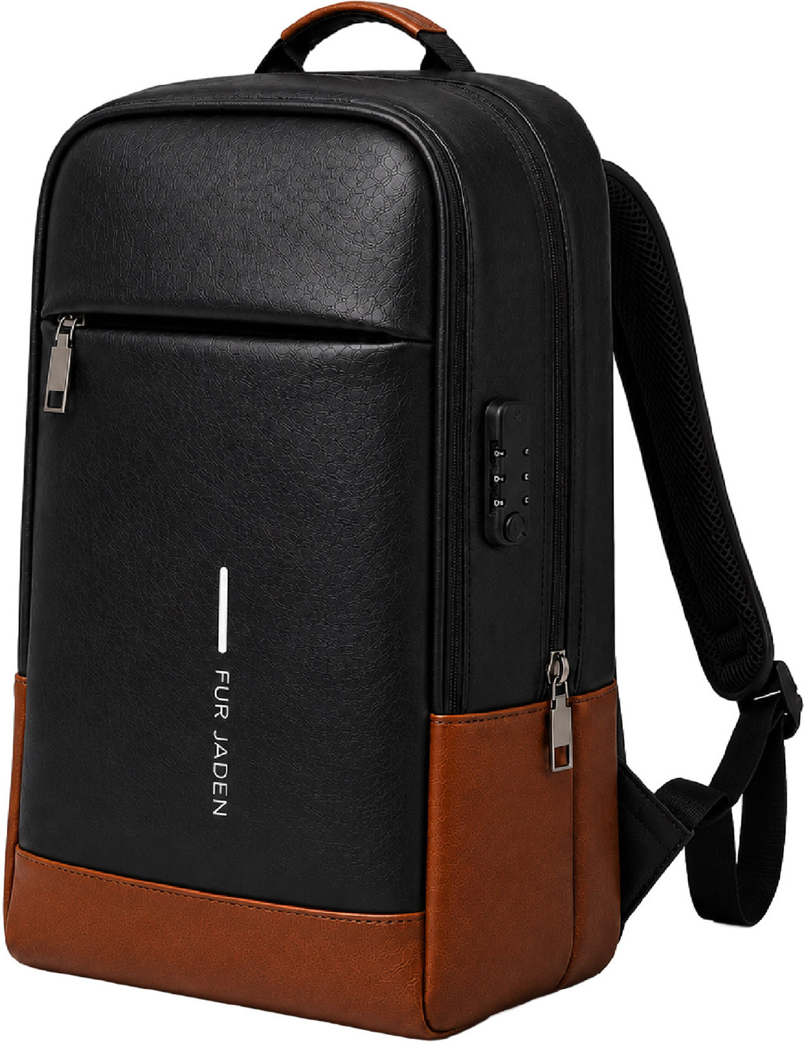 Image of FUR JADEN Vegan Leather Anti Theft Number Lock 15.6 Inch 25 L Laptop Backpack