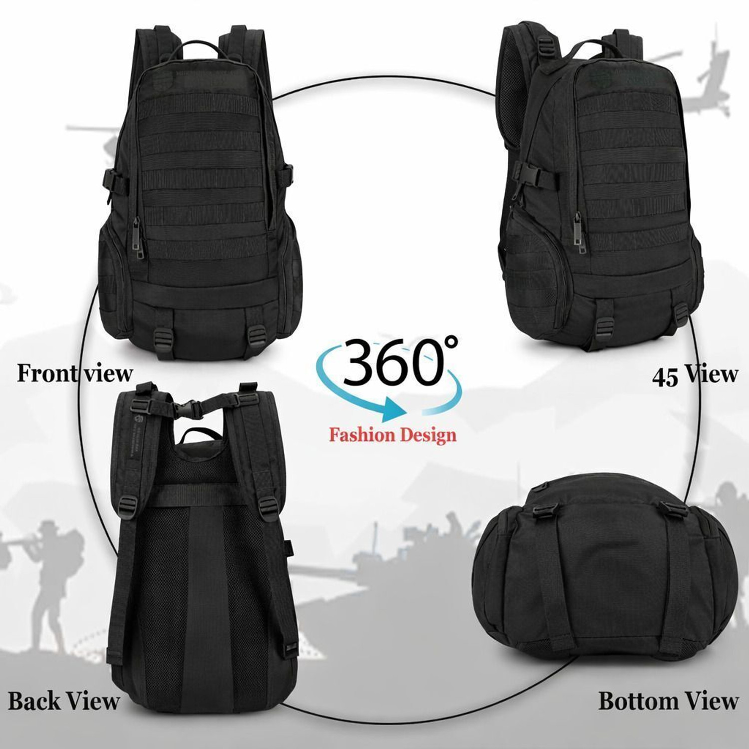 Image of SURVIVOR GEAR arma backpack for Alfa Military and army with Large Capacity Multi-Pocket Design 25 L Backpack