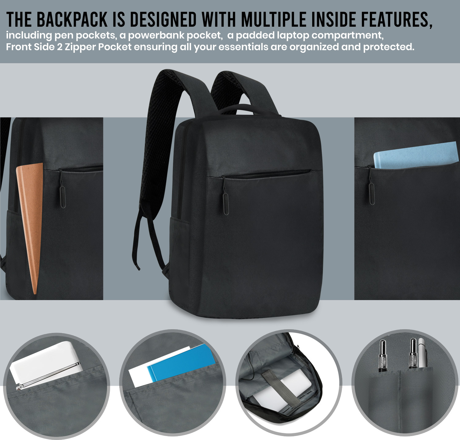 Image of STORITE Unisex Collage Bag with USB Port Durable Water Resistant Laptop Bag 11.31 L Laptop Backpack
