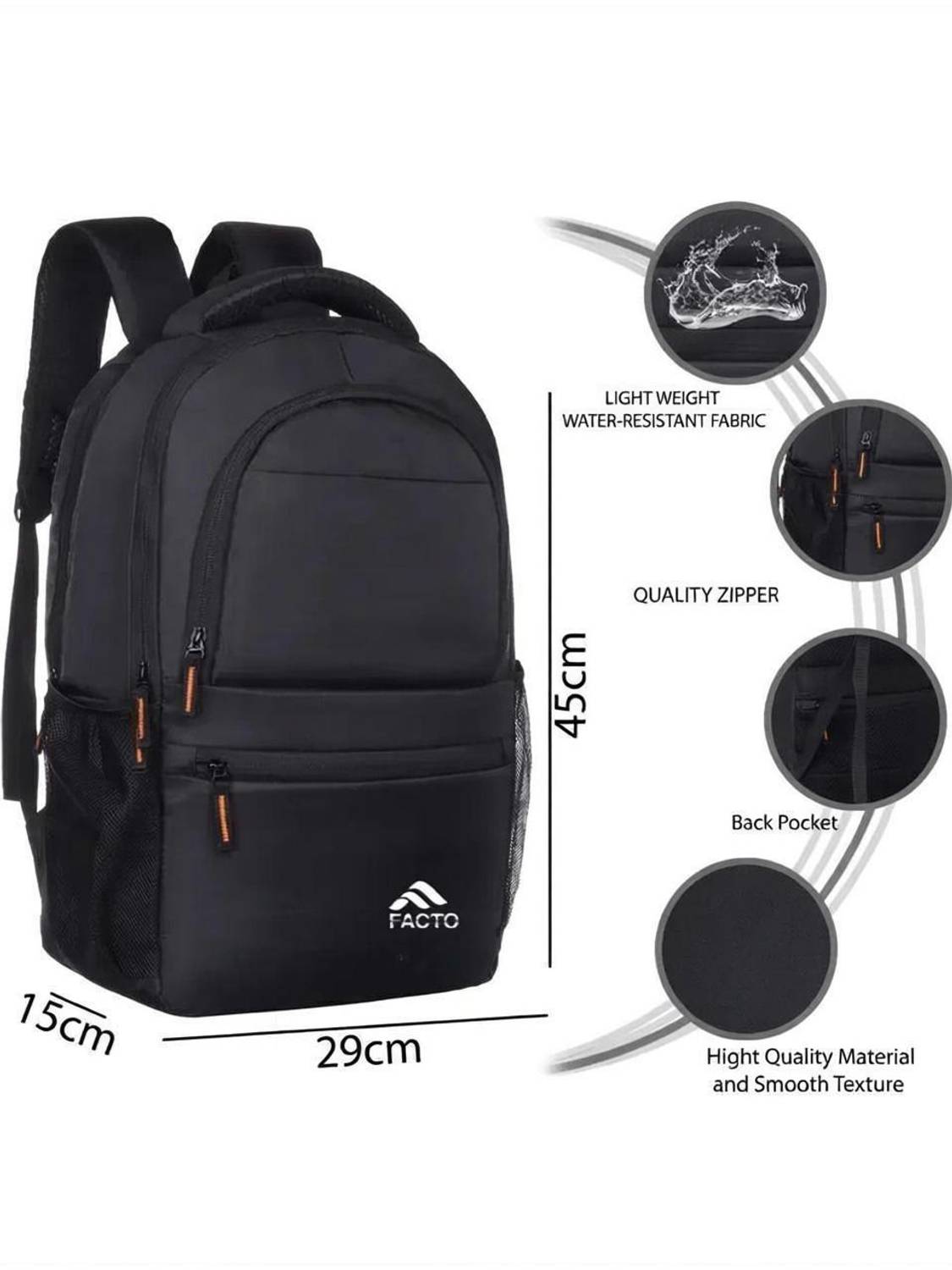 facto laptop bag for men|laptop bag|laptop bag for women|bag for men|backpack for men 30 L Laptop Backpack