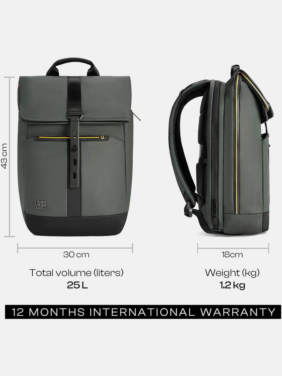 Urban Jungle 25L Laptop Backpack Green - Image 3