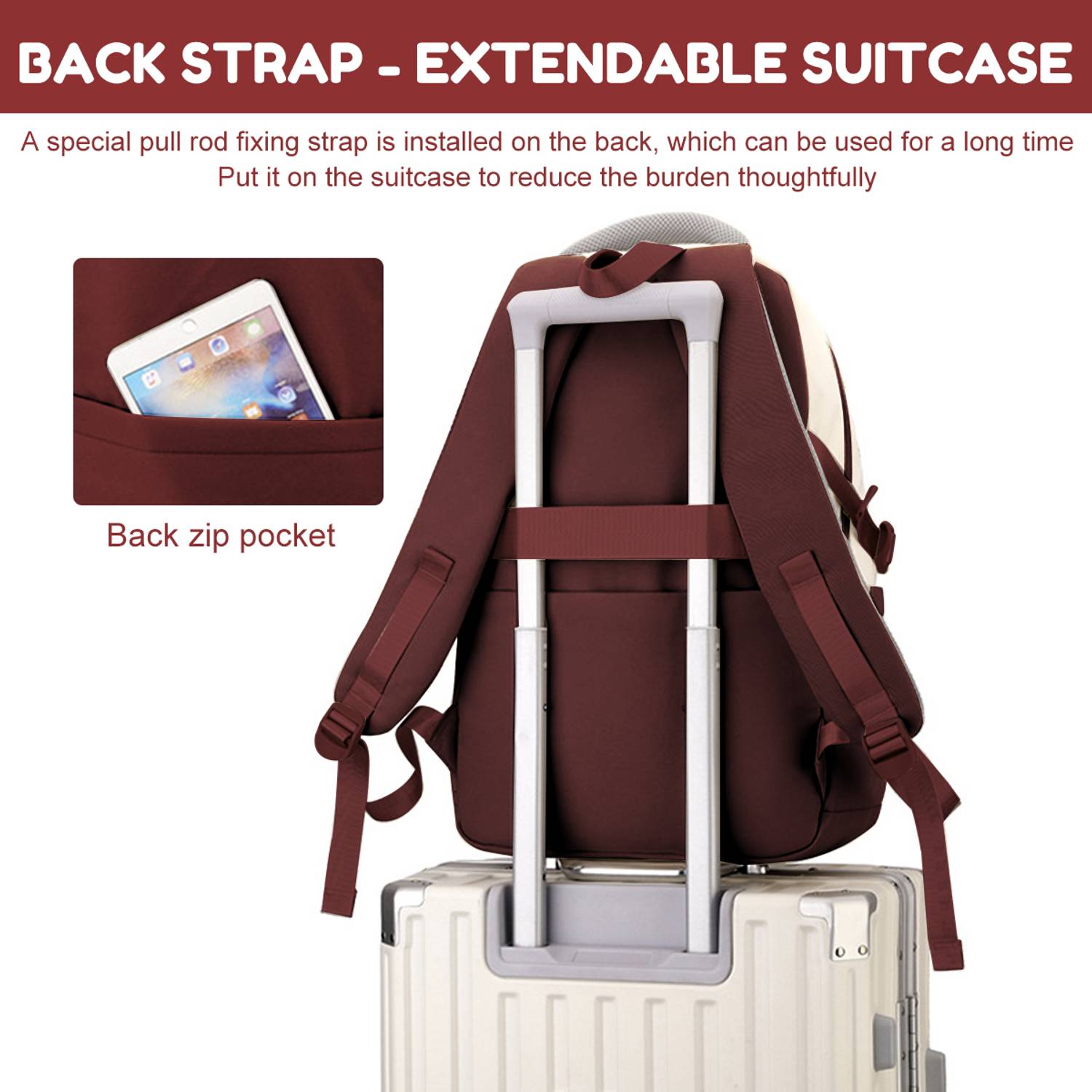SERPLEX Girls Red Nylon Backpack 2.7L - Image 5