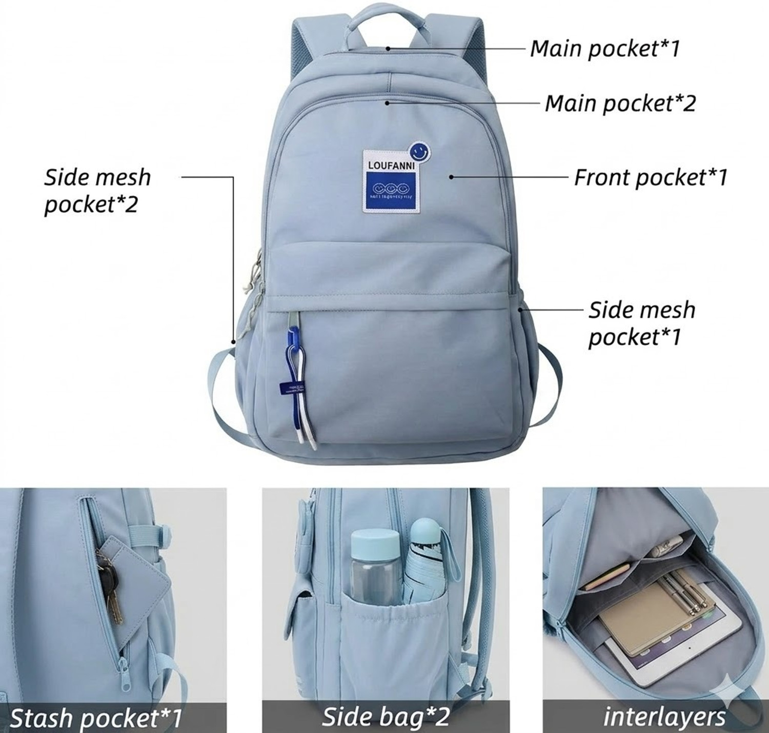 Image of WALSON Trendy Korean Backpack For College or School Backpack | Standard Backpack 30 L Backpack