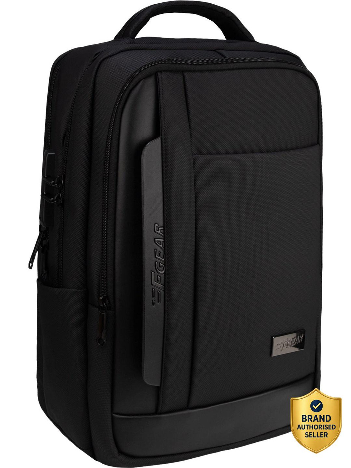Image of F Gear Alpha 25L Black Anti-Theft Laptop Backpack | 17 inch Laptop, USB & Type-C 25 L Laptop Backpack