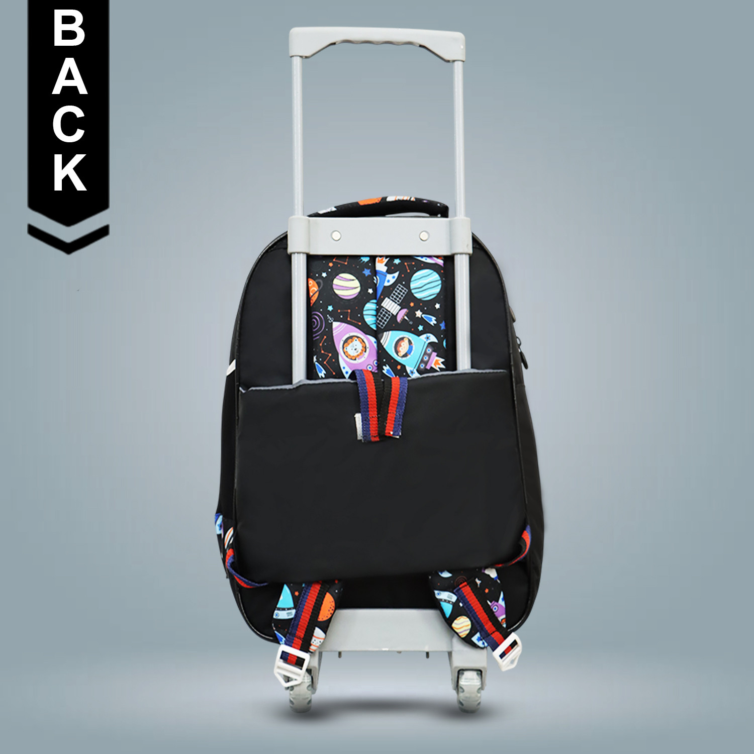 Image of Little Munchkins Cute Shark 3D School Trolley Bag |School trolley bag girls|trolley cum backpack 35 L Trolley Backpack