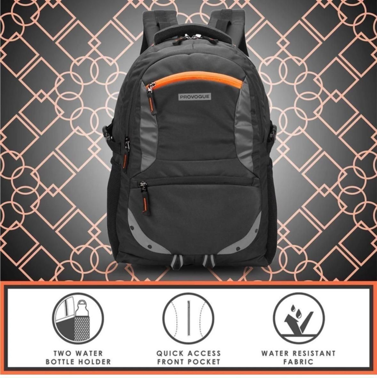 Image of Provog spacy unisex bag with rain cover an reflective strap 35 L Laptop Backpack