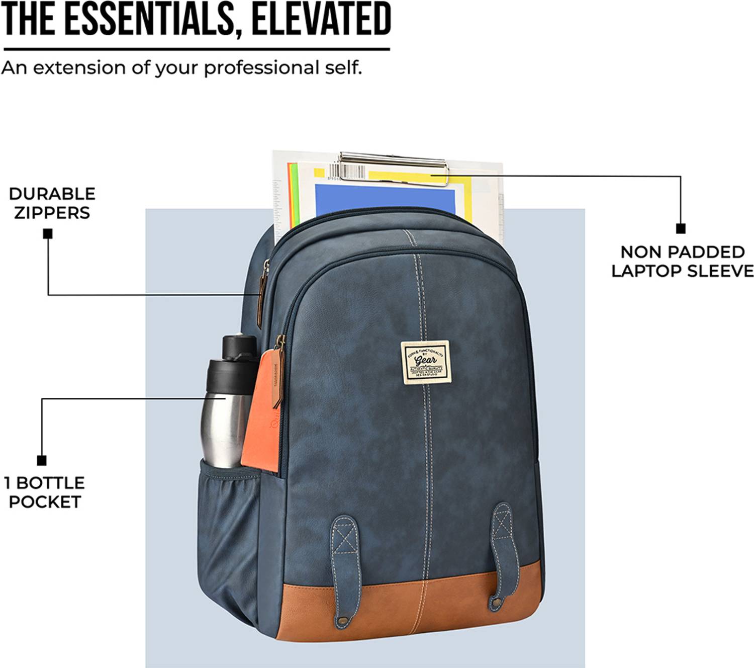 Gear ECO CLASSIC DAYPACK 16 20L Blue Backpack Pack of 16 - Image 3