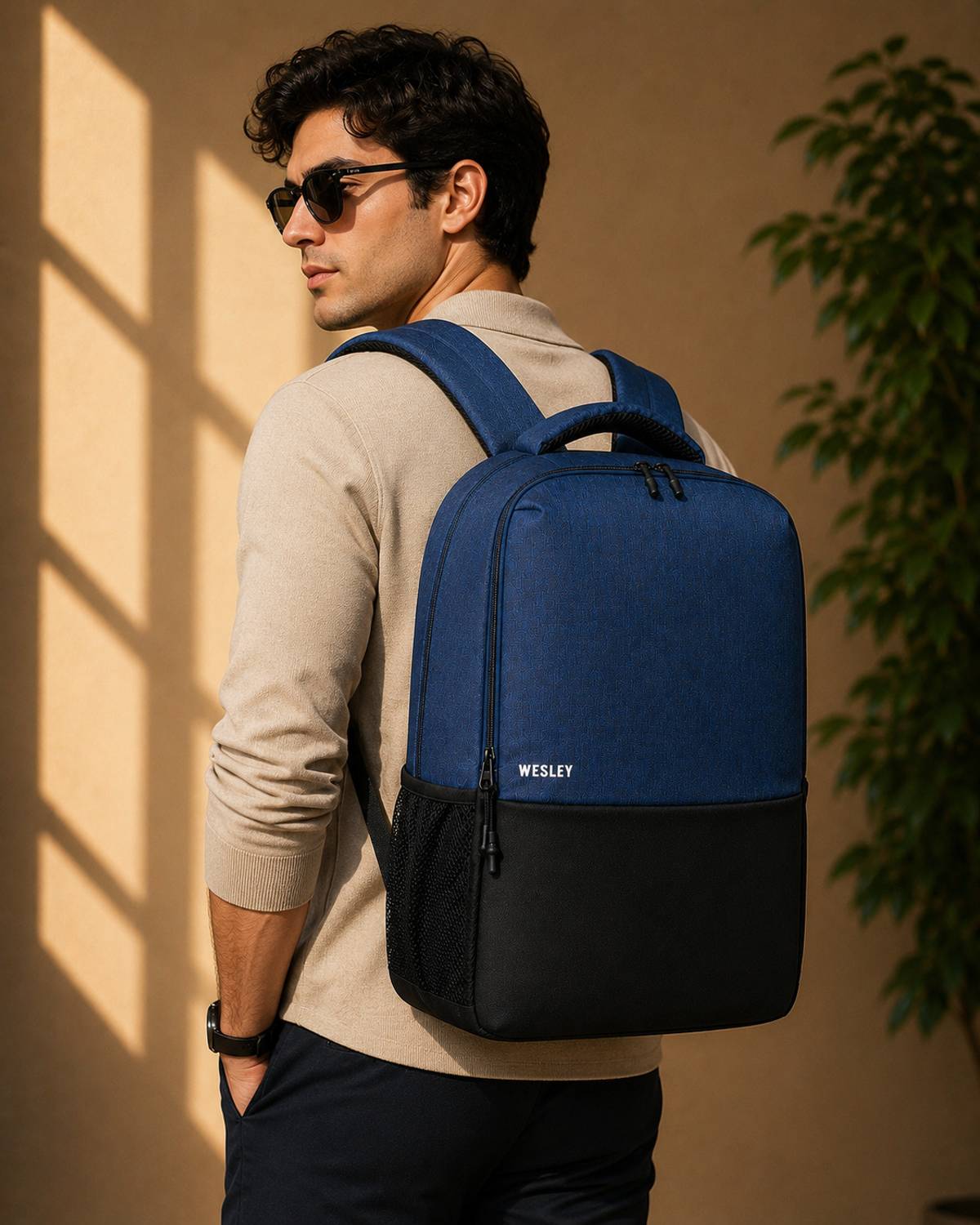 WESLEY Milestone 2.0 30 L Blue Laptop Backpack