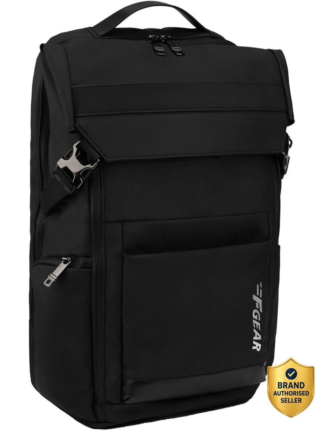 Image of F Gear Oslo Black with USB & Type-C Charging and Sternum Buckle 27 L Laptop Backpack