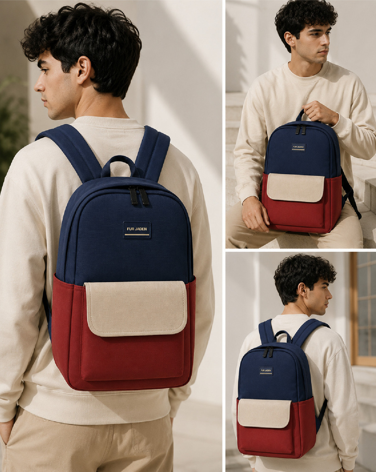 Image of FUR JADEN With Front Utility Pocket For Men & Women For College, Office & Travel 20 L Backpack