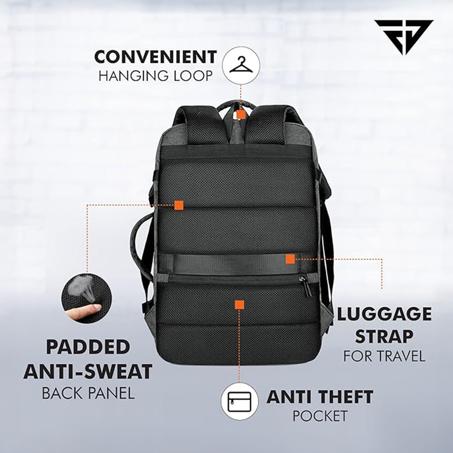 Image of FUR JADEN Weekender Travel Bag with Anti Theft Pocket, Organizer Pockets 38 L Laptop Backpack