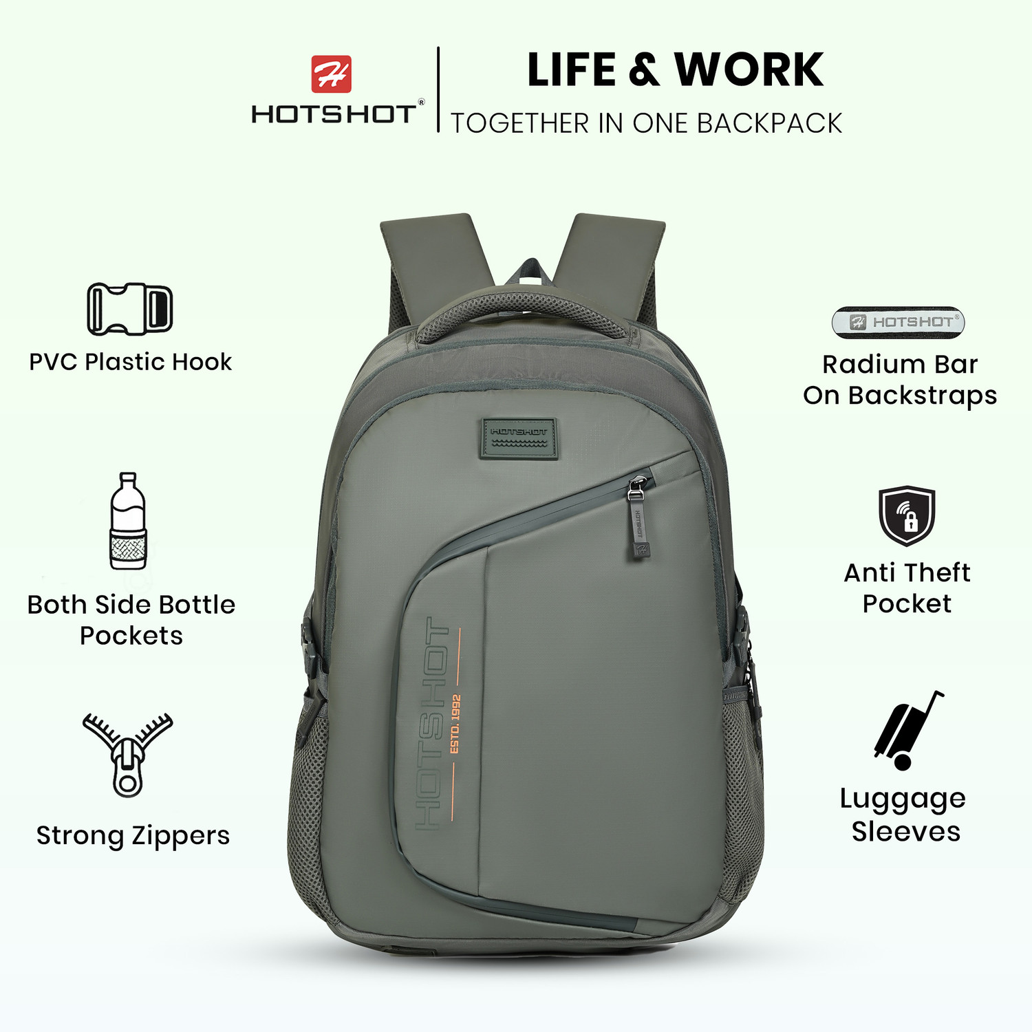 Image of HOT SHOT |bags for men|laptop bag for men|backpack for men|laptop bag|bags|college bags| 32 L Laptop Backpack