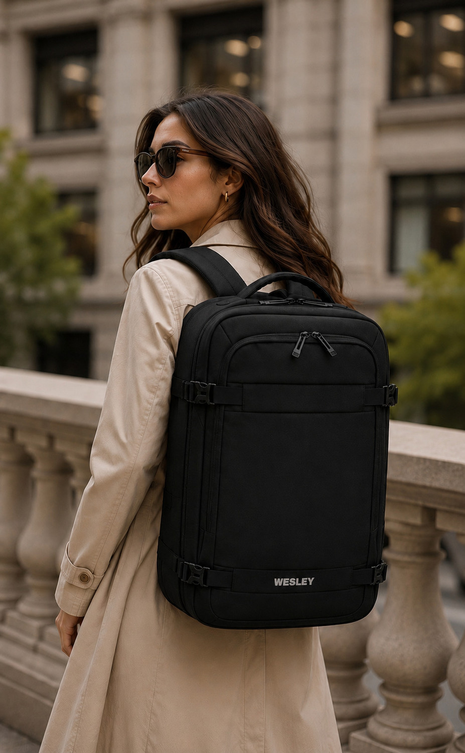 Image of WESLEY Luxur Overnighter Expandable AntiTheft feature Weekender /business /Travel /luggage 45 L Laptop Backpack