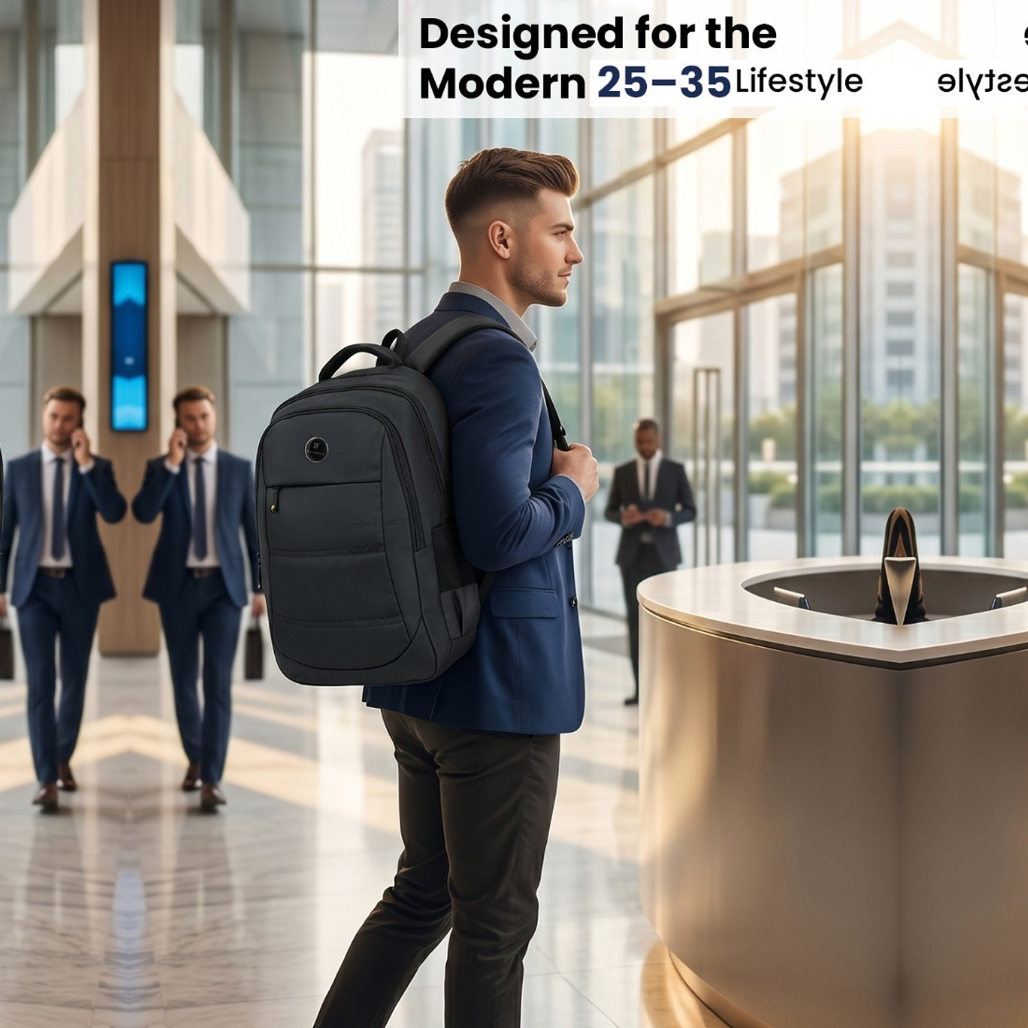 Image of Priority For Office College Travel Men & Women With Rain Cover 30 L Laptop Backpack