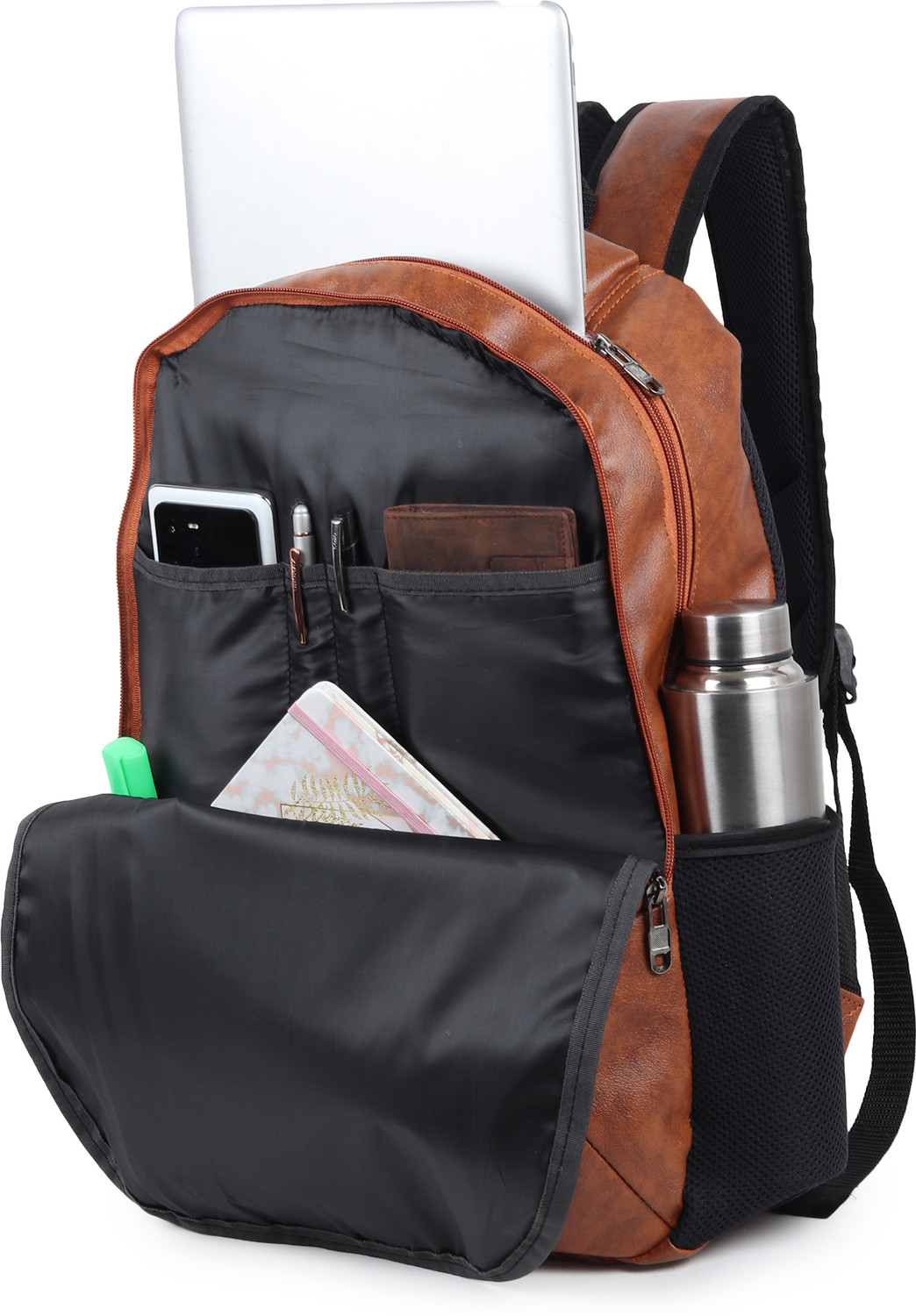 Image of Pro Life Water-Resistant Leather Backpack for Men Business, Travel, Office, College 30 L Laptop Backpack