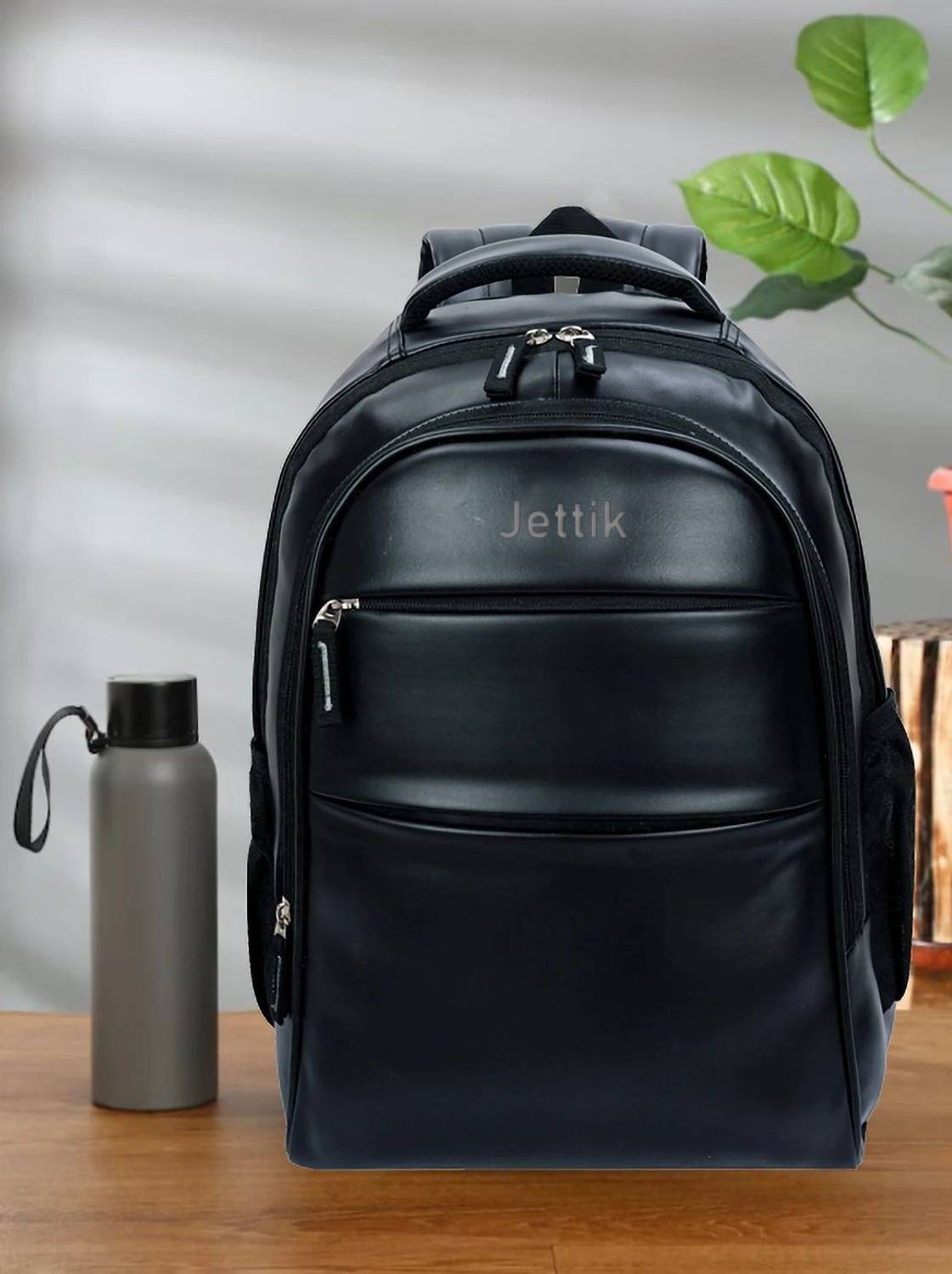 jettik Vegan Leather Travel College Office Bag Backpack 40 L Laptop Backpack