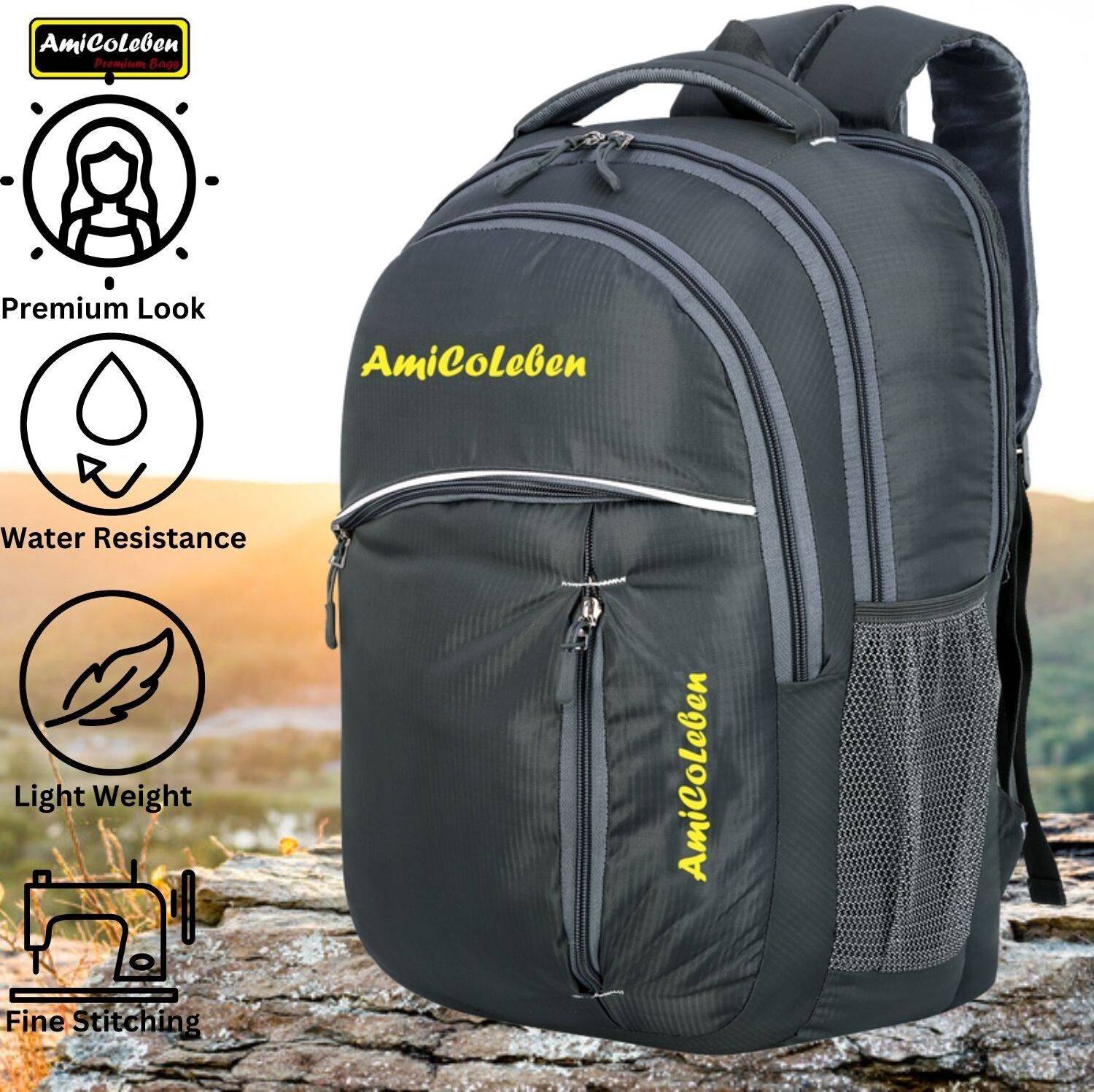 Amicoleben Spacy Comfortable 4th to 10th Class Casual School College Office Bags Waterproof 33 L Laptop Backpack