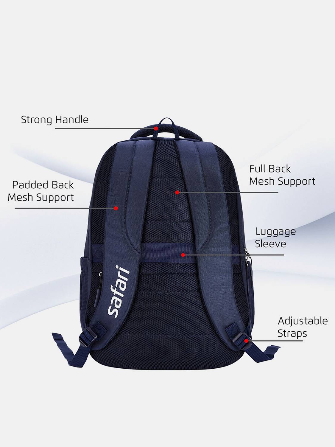 SAFARI Loft 37L Blue Laptop Backpack - Image 5