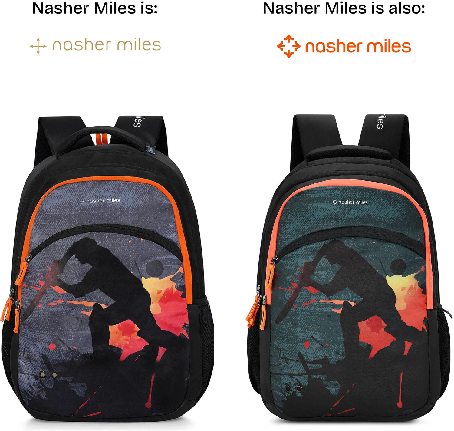 Image of NASHER MILES Cricket Backpack for Men & Women | 3 compartment / Casual / College Bag | 45L 45 L Backpack
