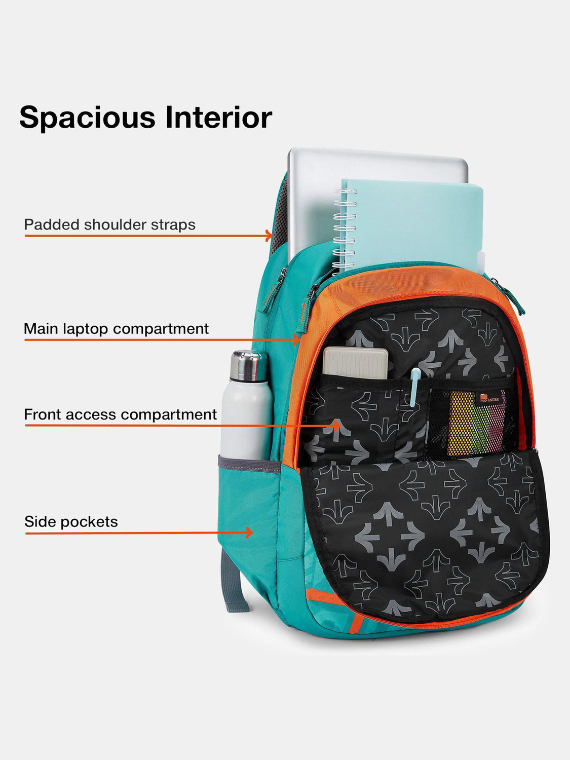 Image of NASHER MILES Physics | 3 Compartments | Rain Cover | Casual | College | School 31 L Laptop Backpack
