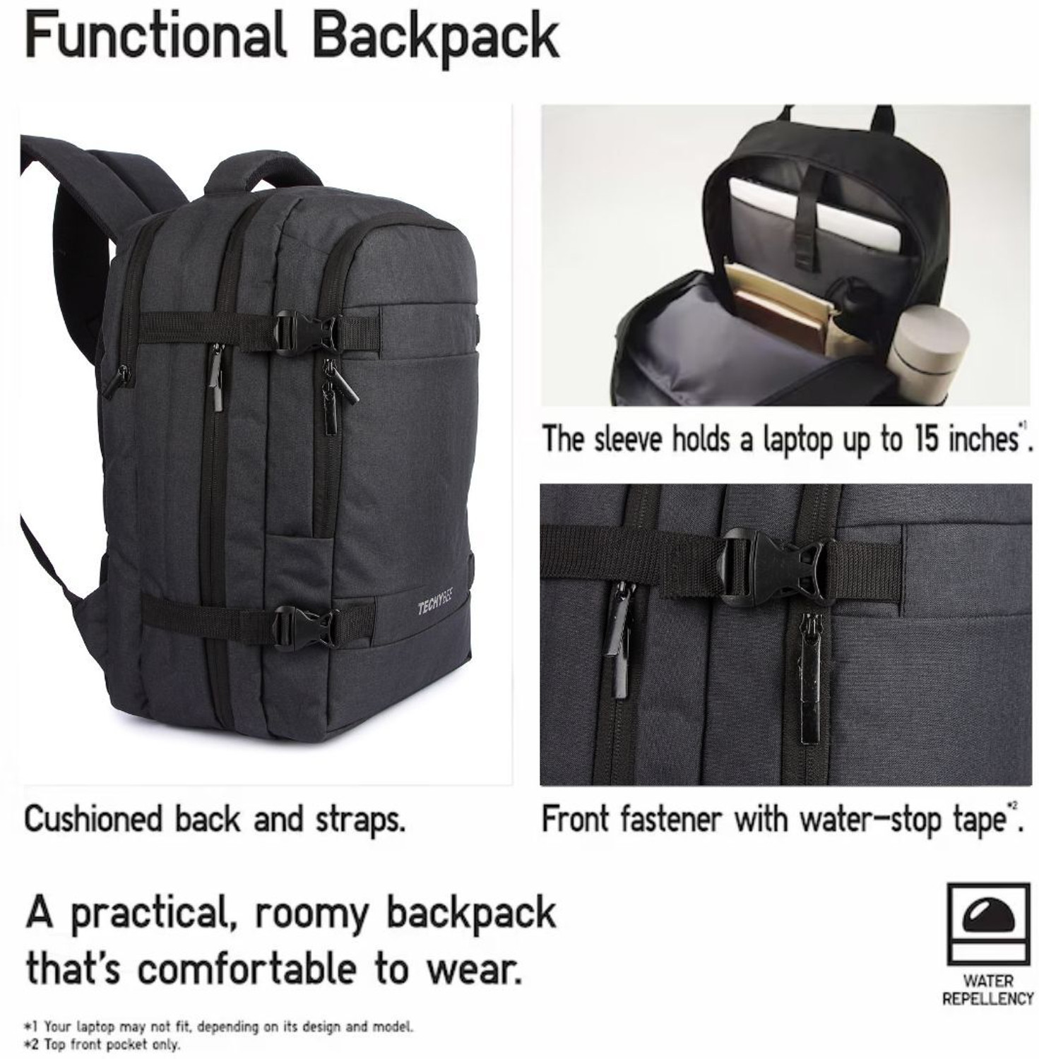 Image of Nexfo Gets Better Ap sFlight Cabin Approved Carry On with 16 inch Laptop Compartment 45 L Backpack