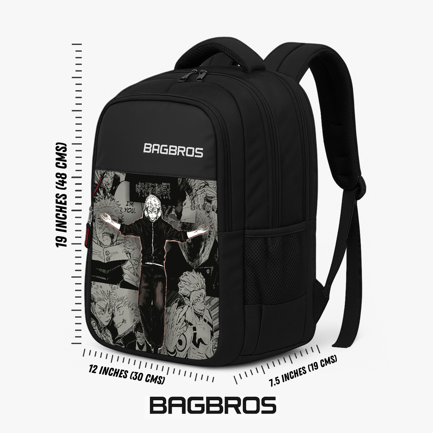 Image of Bagbros Jujutsu Kaisen Itadori Backpack |Waterproof Anime School College Backpack 30L 30 L Backpack