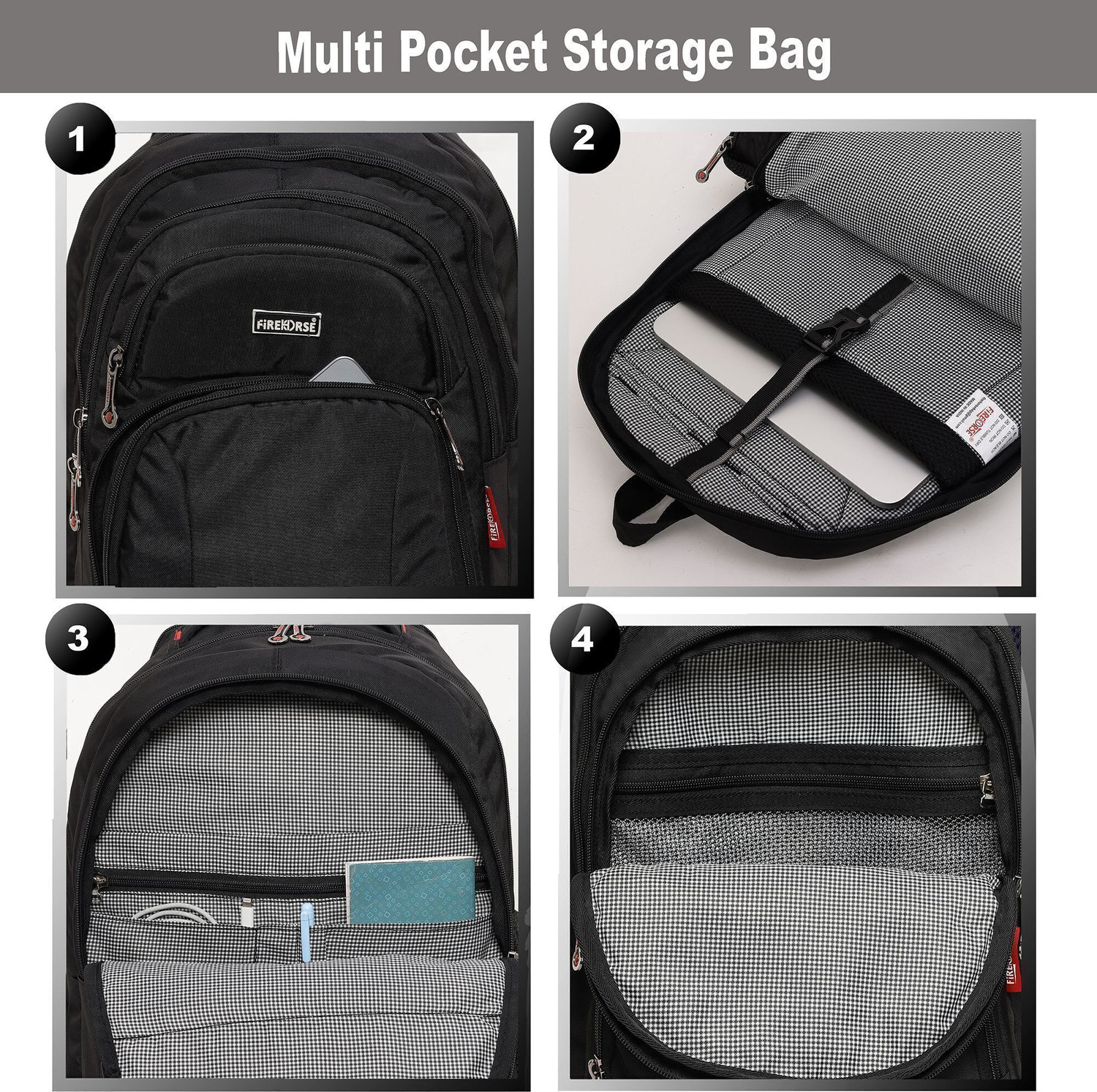 Image of FireHorse Anti Theft Laptop Bags for Men & Women, Heavy Duty Travel, Office & College Bag 45 L Backpack
