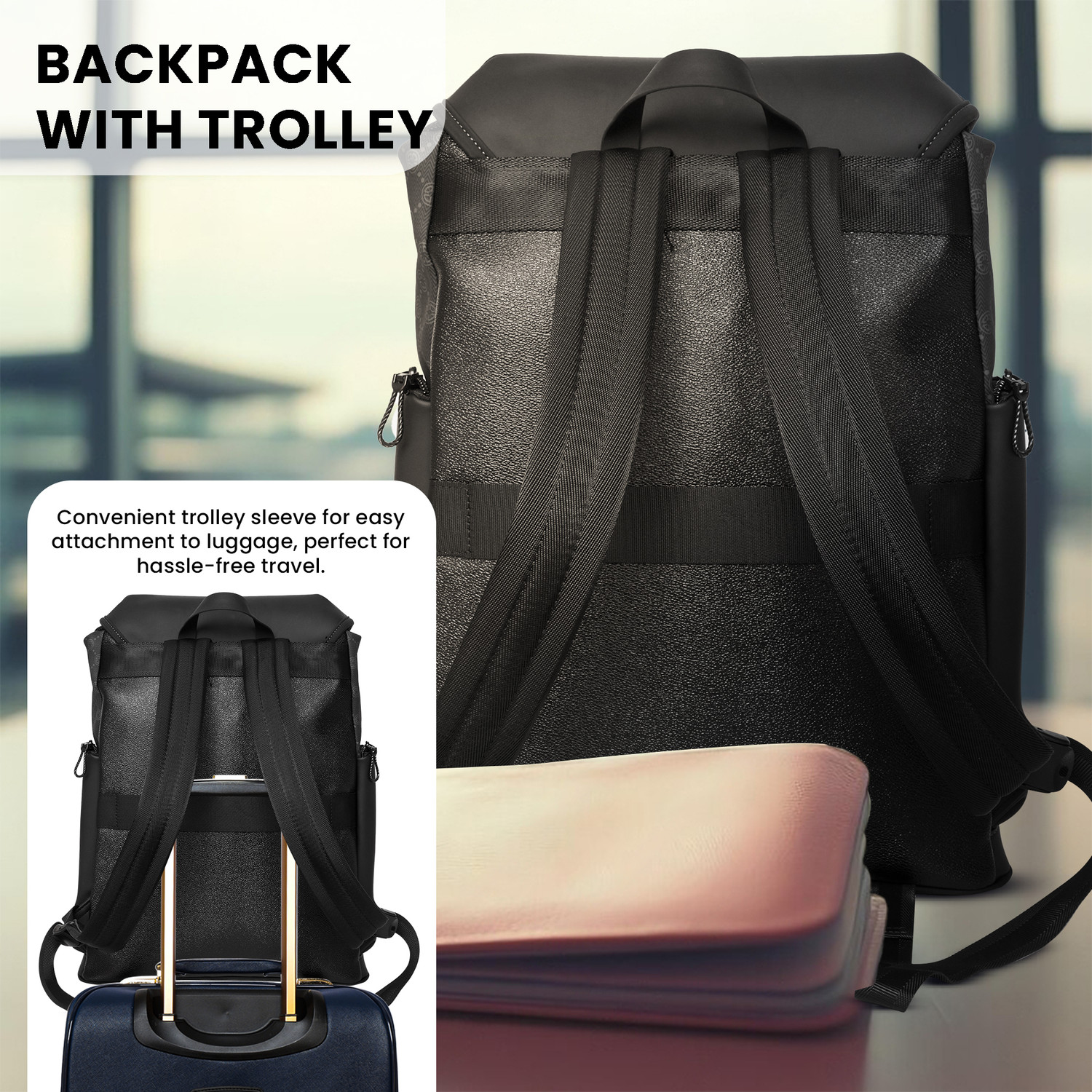 Image of REDHORNS Hiking vintage canvas 15.6 inch unisex laptop backpack, water resistant travel 18 L Laptop Backpack