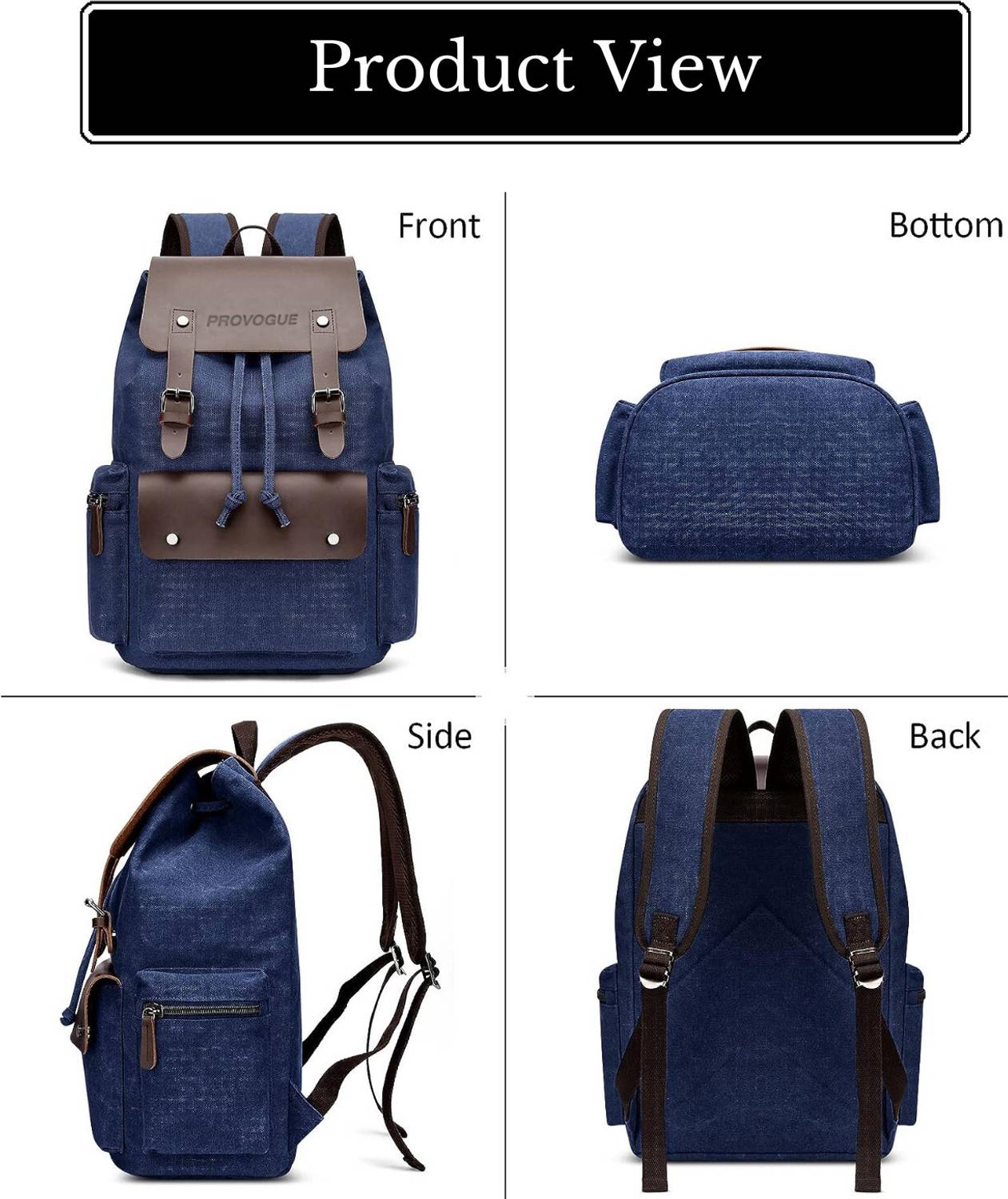 PROVOGUE 28L Canvas Travel Daypack - Image 4