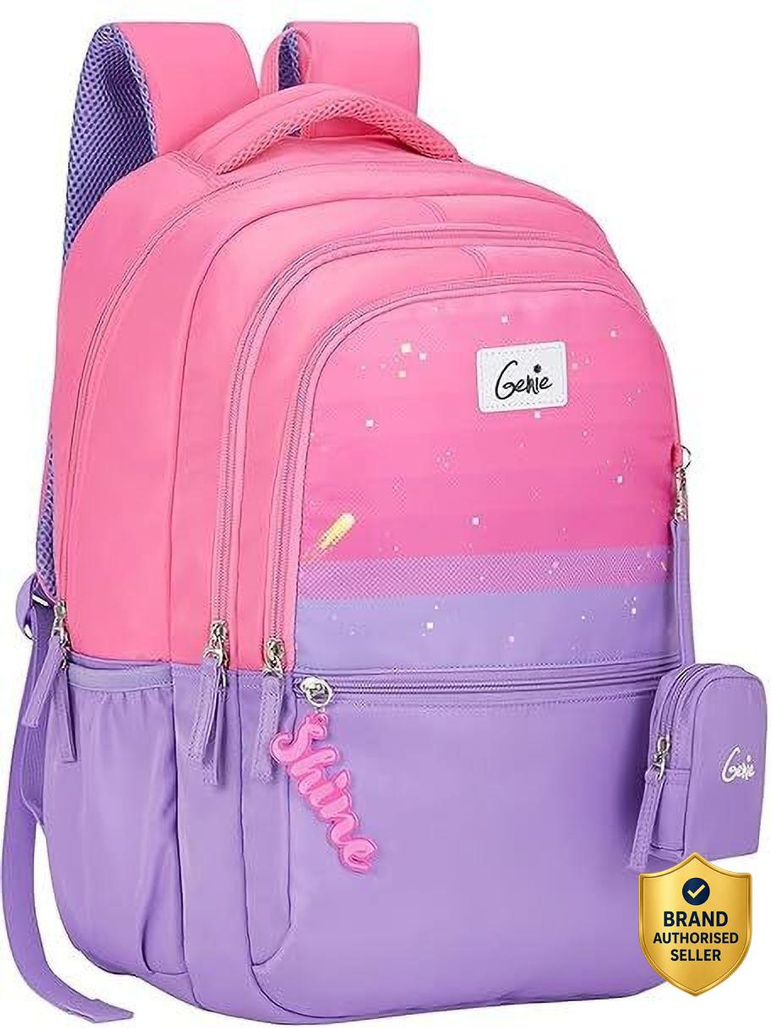 Image of Genie CELESTIA School Backpack For Girls |19 Inch| 36 Litres Laptop Backpack - Purple 36 L Laptop Backpack