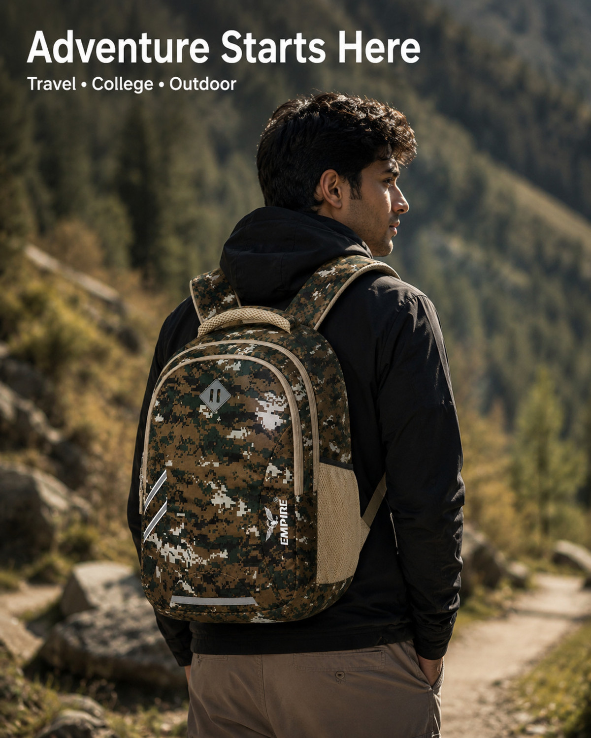 Image of EMPIRE Casual Polyester Laptop Travel Office College School Unisex Backpack 35 L Laptop Backpack