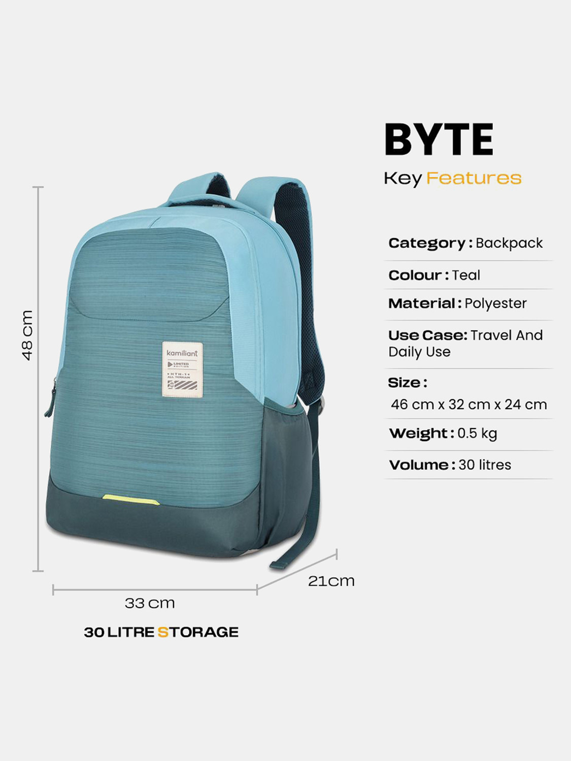 Image of Kamiliant by American Tourister BYTE 30 L Laptop Backpack