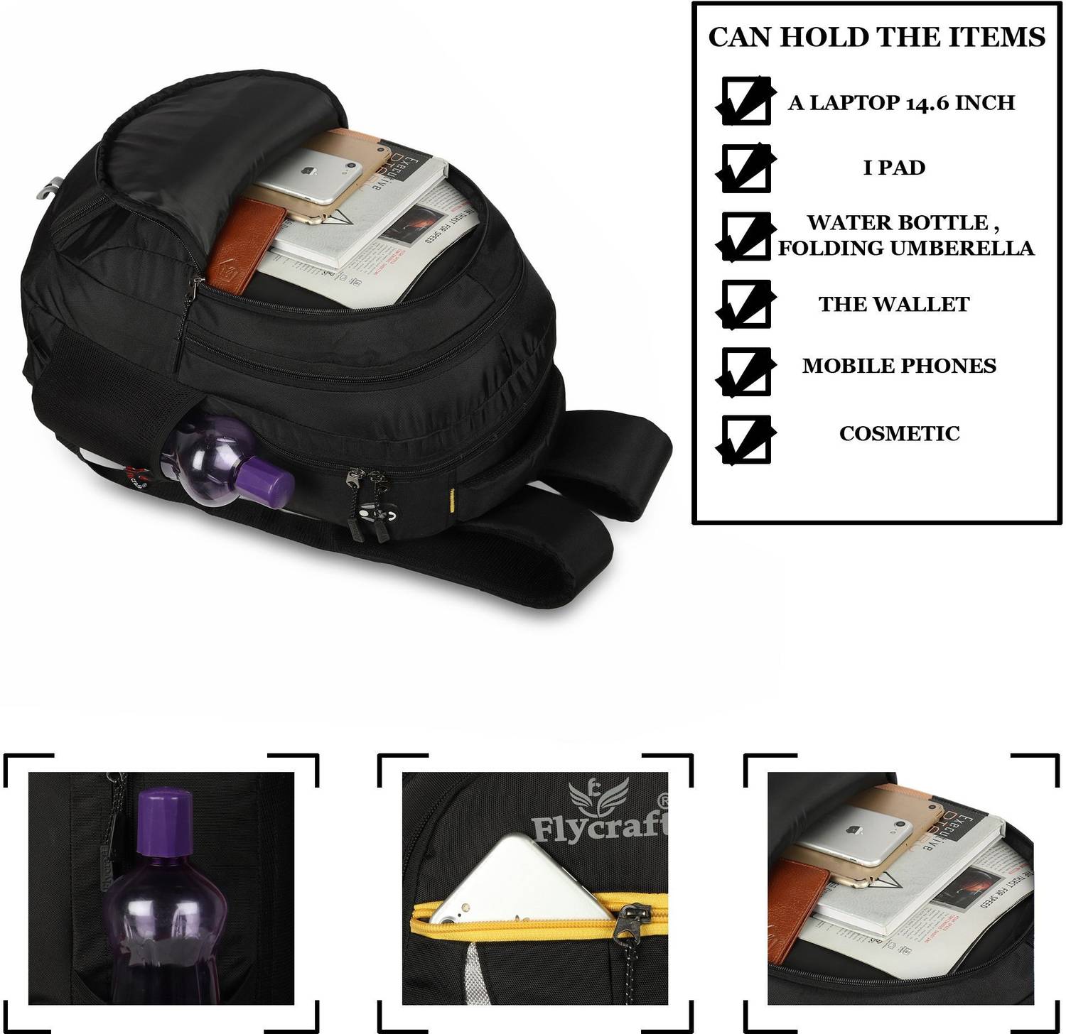 Flycraft Simna 30L Laptop Backpack - Image 4
