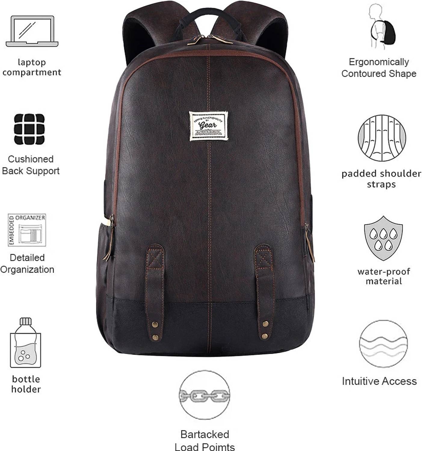 Gear Leather 28L Laptop Backpack - Image 5