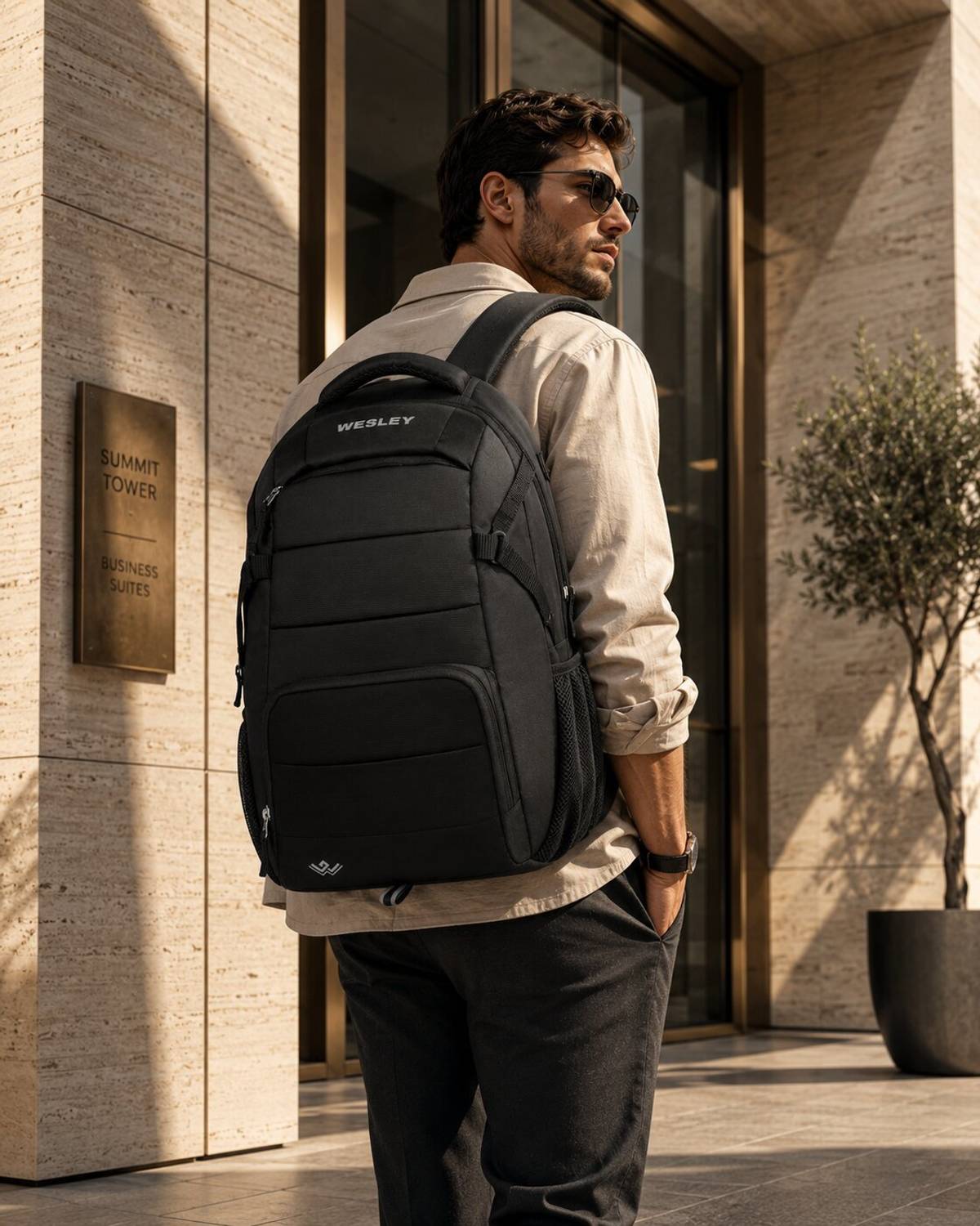 WESLEY Ignite Waterproof Unisex Office /College /Business 35 L Laptop Backpack