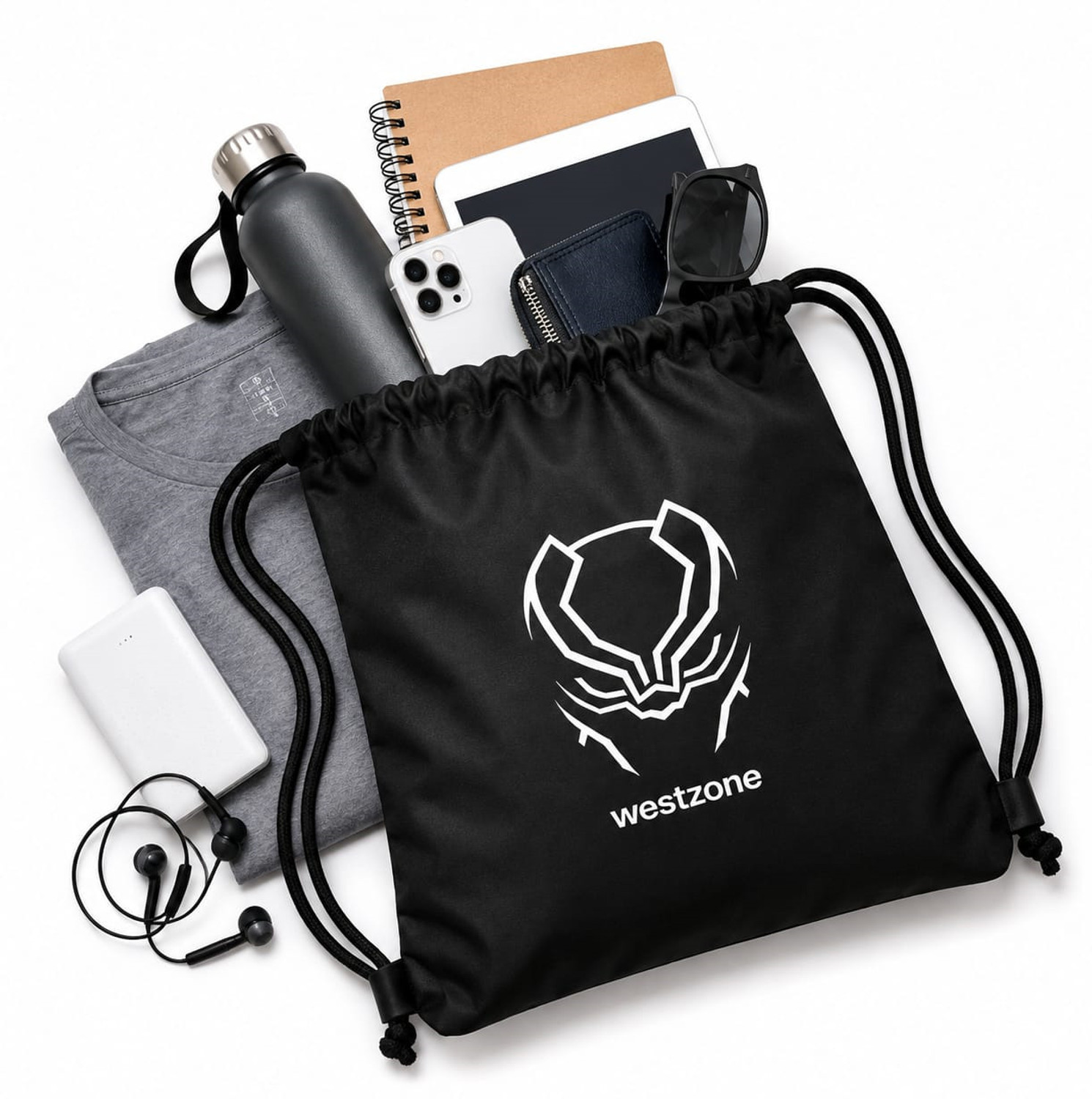 Image of WESTZONE Lightweight Drawstring Bag | 10L Sports Backpack for Gym & College for men 10 L Backpack