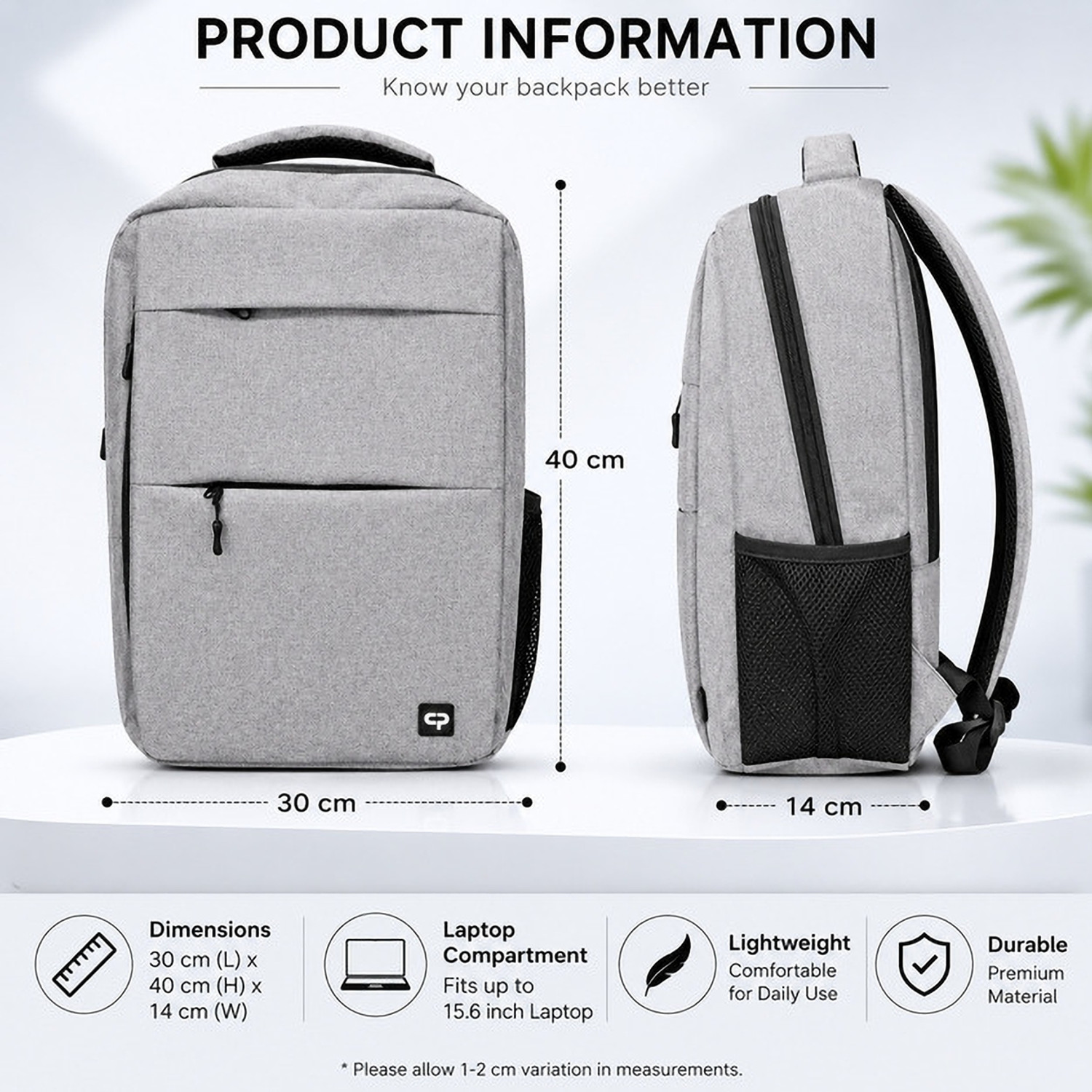 Image of CarryTrip Laptop Backpack With 2 Compartments,2 Front Pocket & 1 Side Bottle Pocket 28 L Laptop Backpack