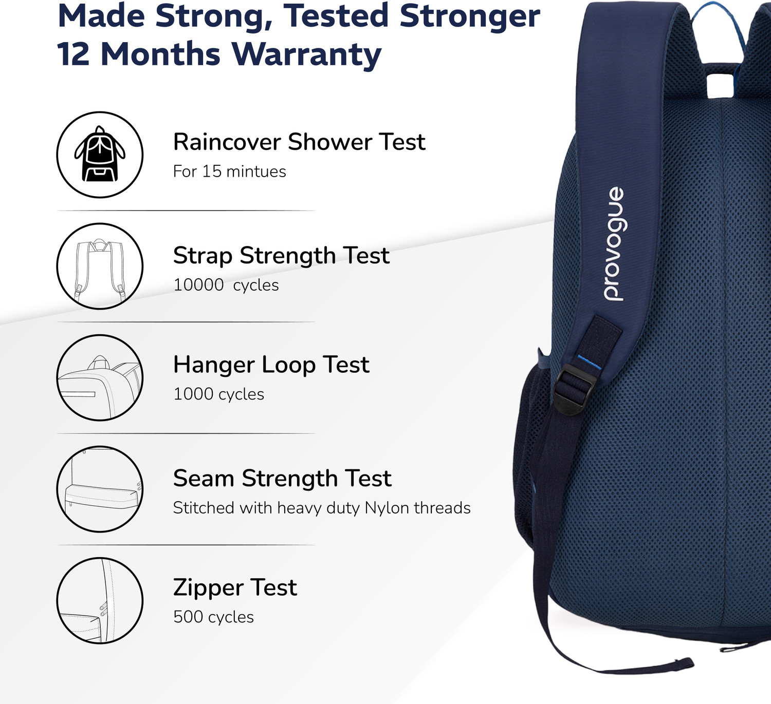 Image of PROVOGUE Urban laptop bag with rain cover, sleeve,Blue, 30 Ltr 30 L Laptop Backpack