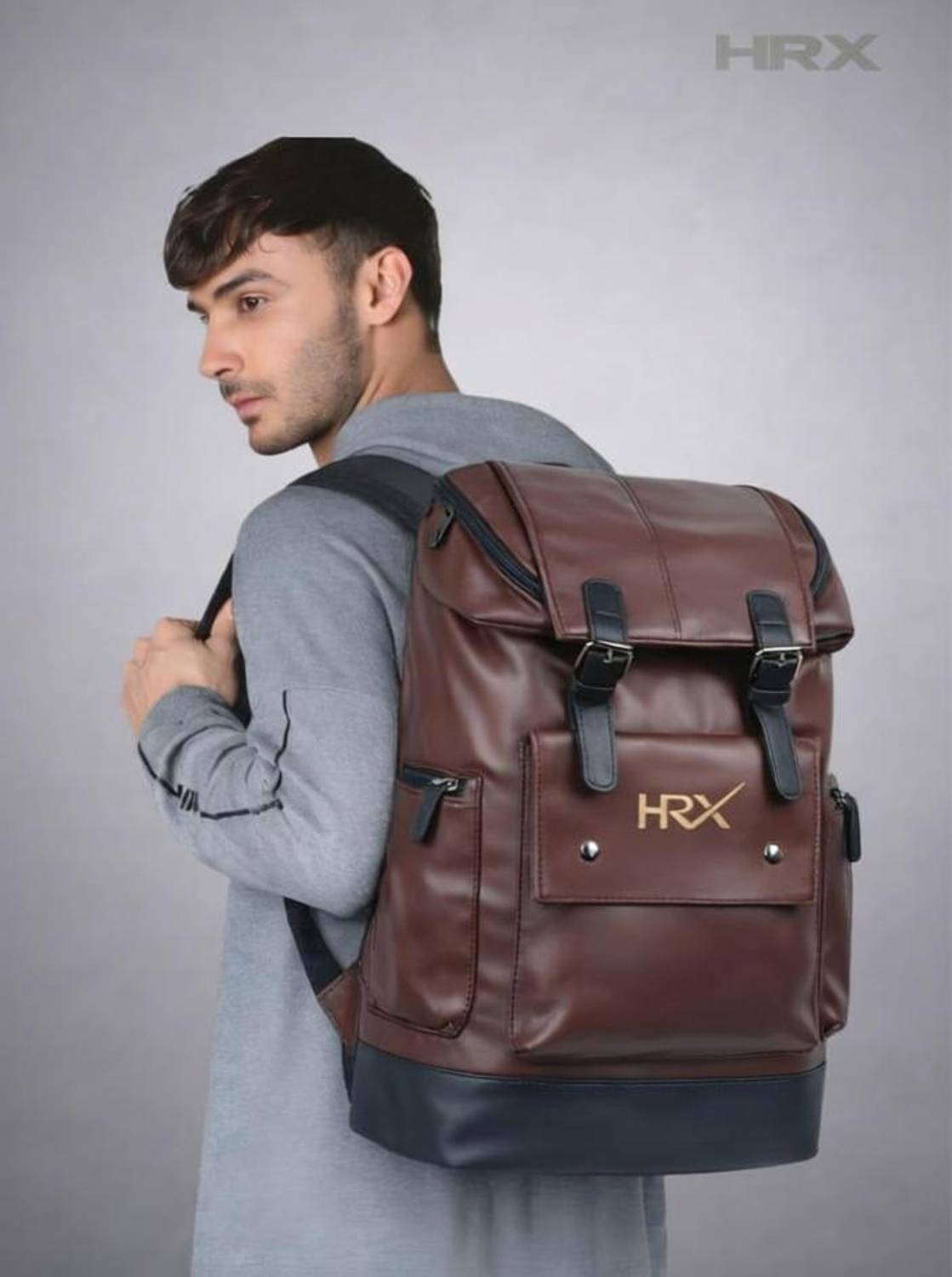 HRX 35L Leather Anti Theft Laptop Backpack - Image 1