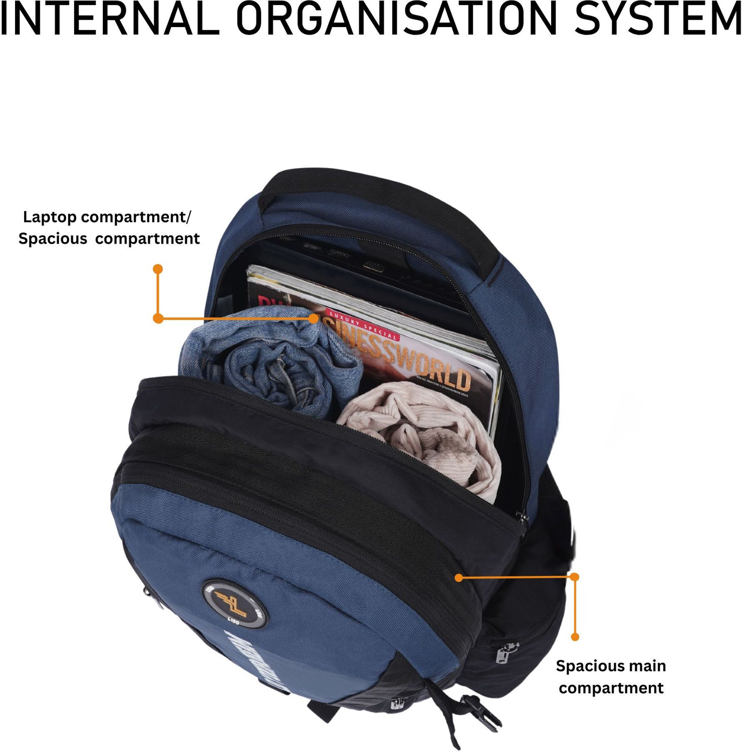 Image of Ligo Water Resistant Bag Travel, Office & College Bag for Men & Women 25 L Laptop Backpack