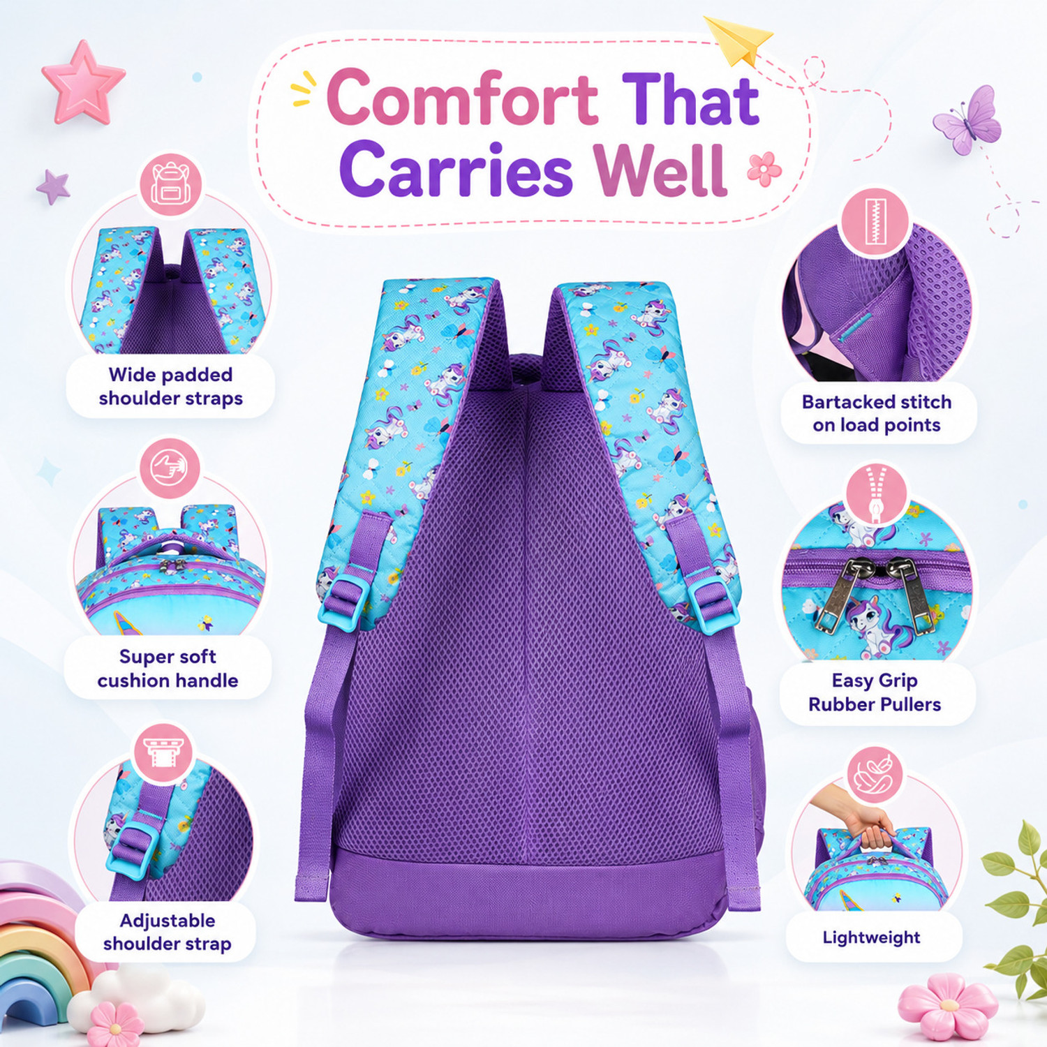 Image of Priority School Backpack Lightweight Durable Comfortable Daily Use Bag 18 L Backpack