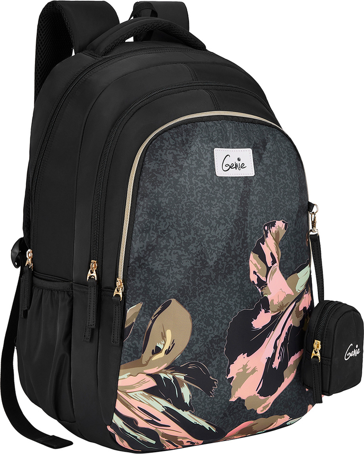 Image of Genie Seabloom School Backpack For Girls |19 Inch - Black 36 L Backpack