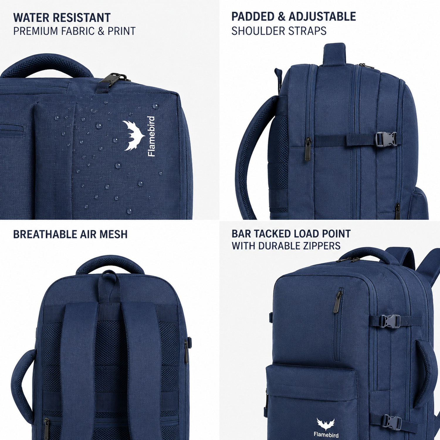 Image of Flamebird Men and Women with Multiple Compartments 40 L Backpack 40 L Backpack