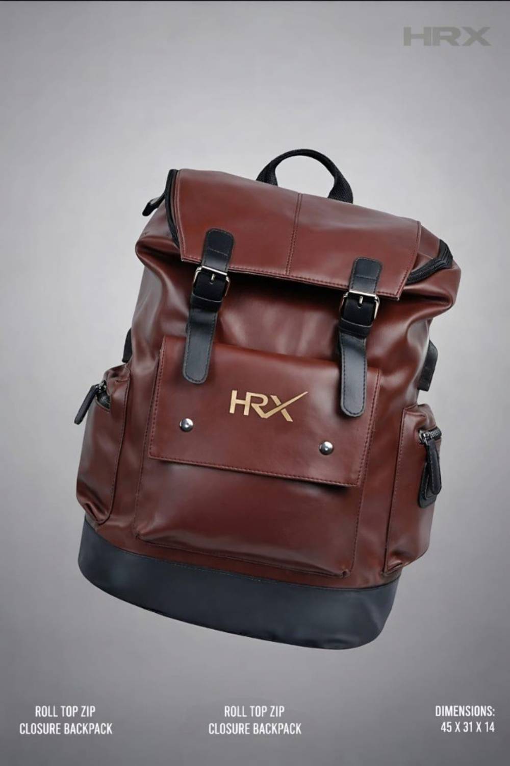 HRX 35L Leather Anti Theft Laptop Backpack - Image 2