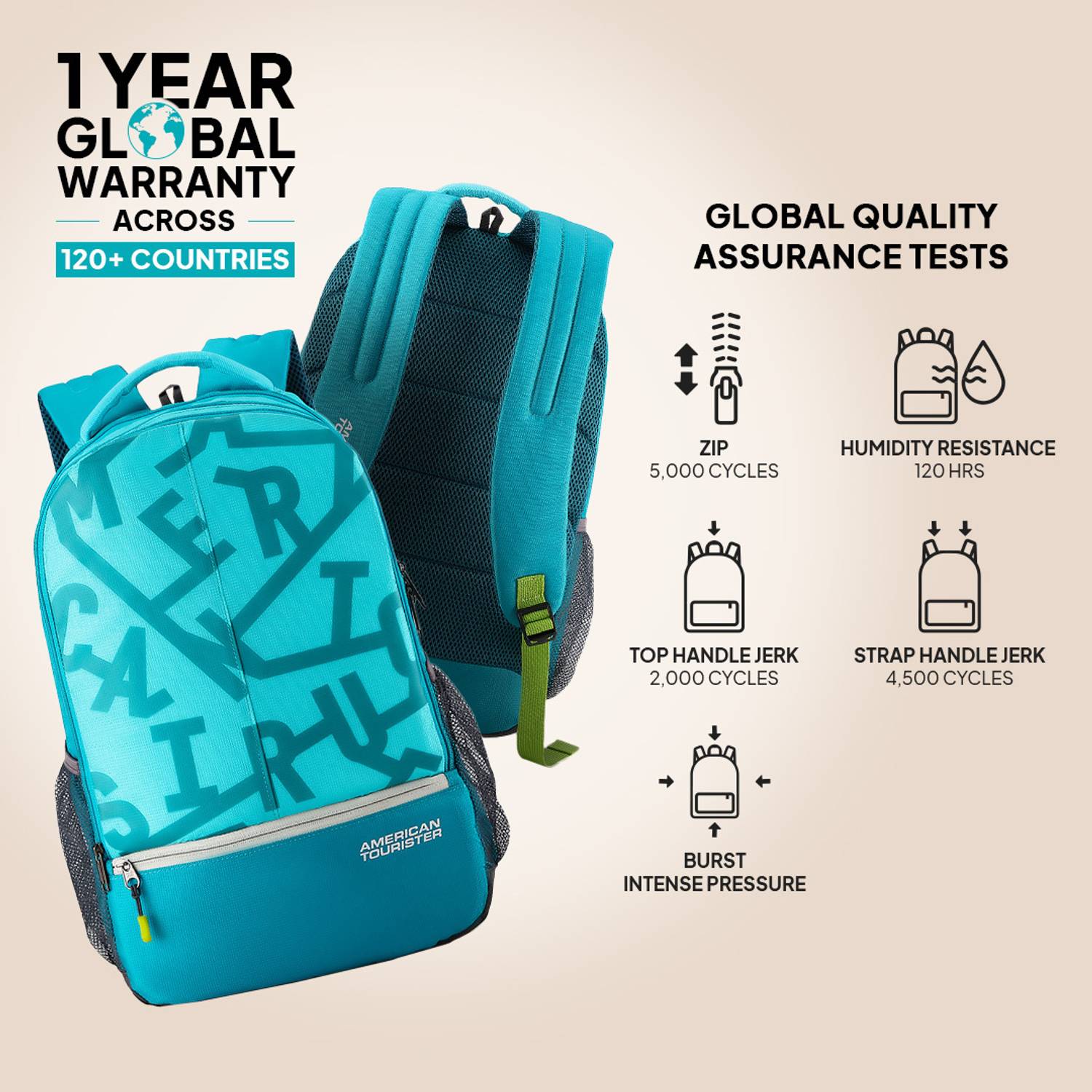 AMERICAN TOURISTER Fizz Sch Bag 32 L Backpack Teal - Price in