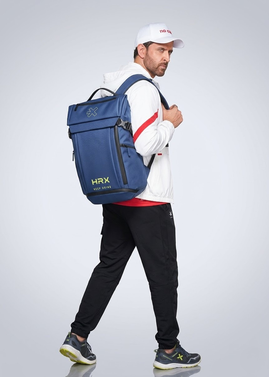 Image of HRX by Hrithik Roshan Keep Going Unisex Bag with both Shoe and 180 Volt Pocket 40 L Laptop Backpack